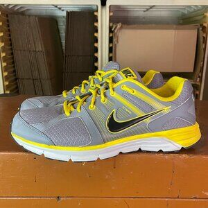 NIKE Men's Size 12 Anodyne DS Flywire Running Shoes Gray Yellow 538415-003